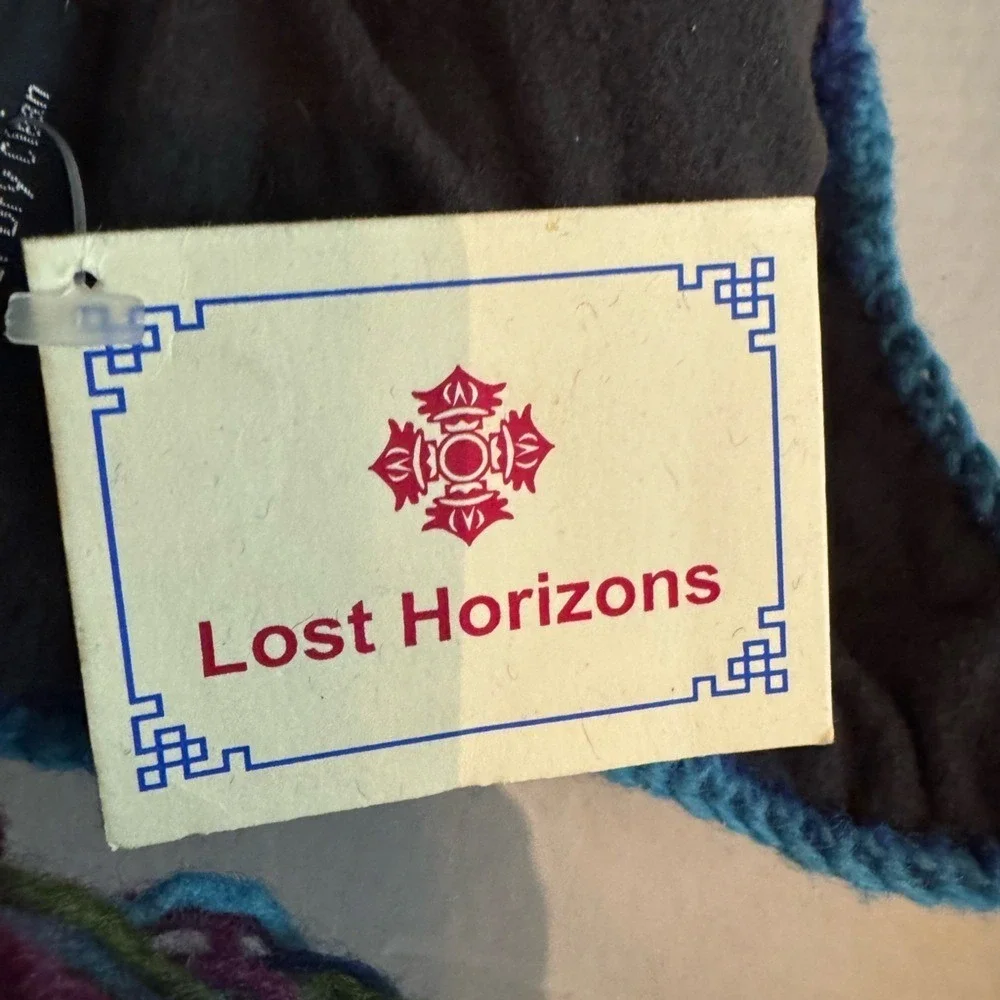 Lost Horizons Wool Earflap Beanie Hats Fair Isle Nordic Winter Handmade Nepal